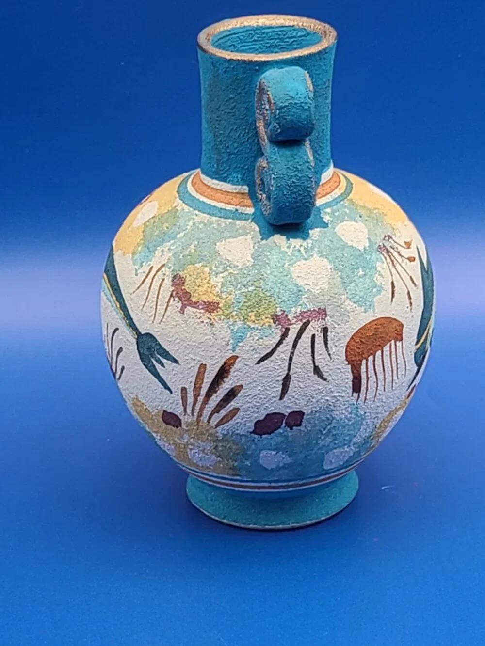Minoan Greek Pottery Style Modern Dolphin Sea Life Amphora Vase 5
